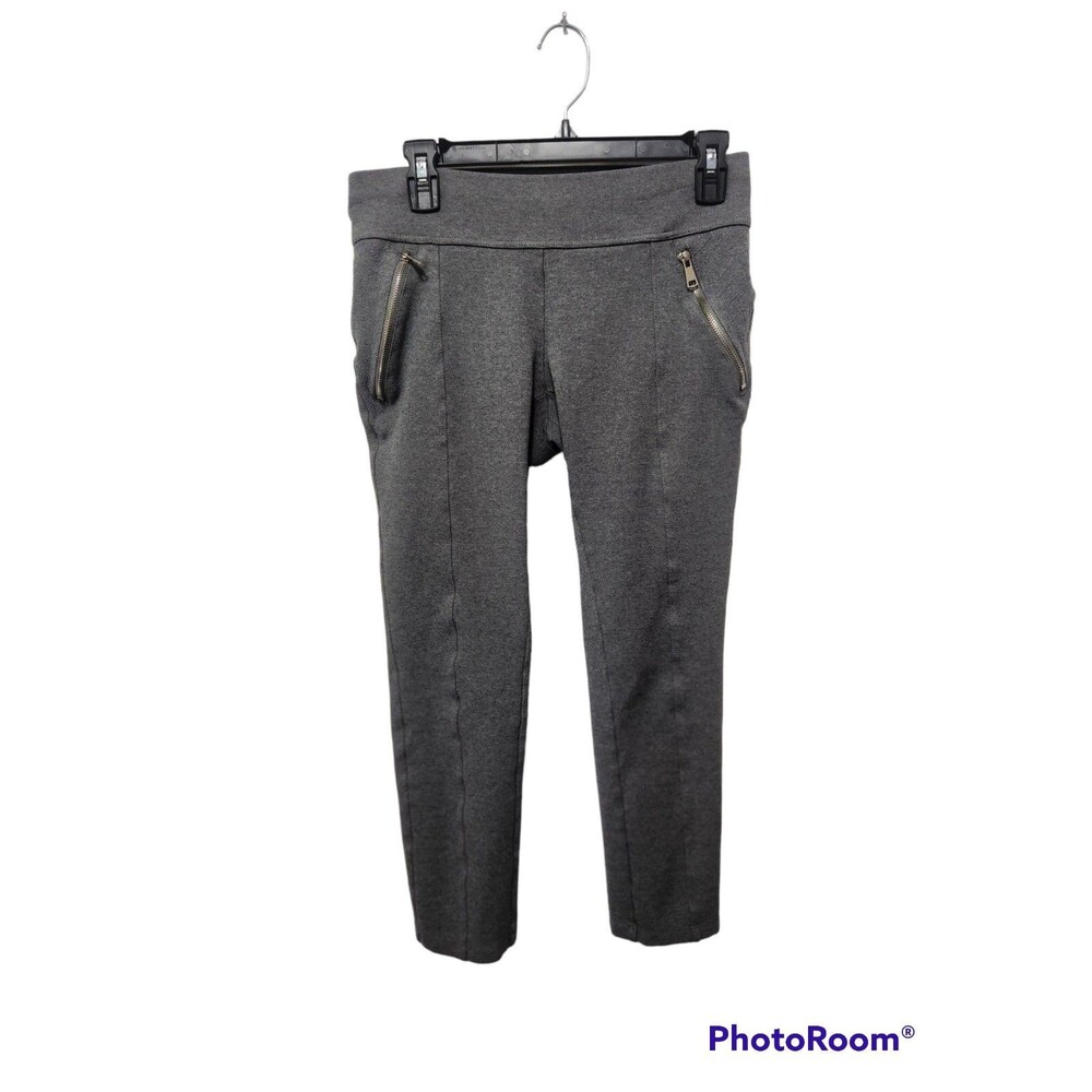 Ci Sono Women Pull up Gray Pants Leggings stretch skinny zippers Size Large